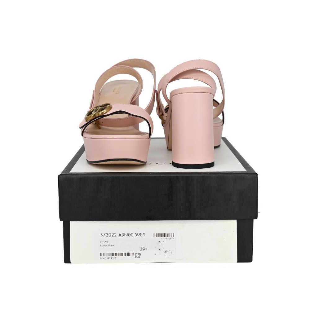 Gucci GG Marmont Leather Platform Sandals - Picture 12 of 16